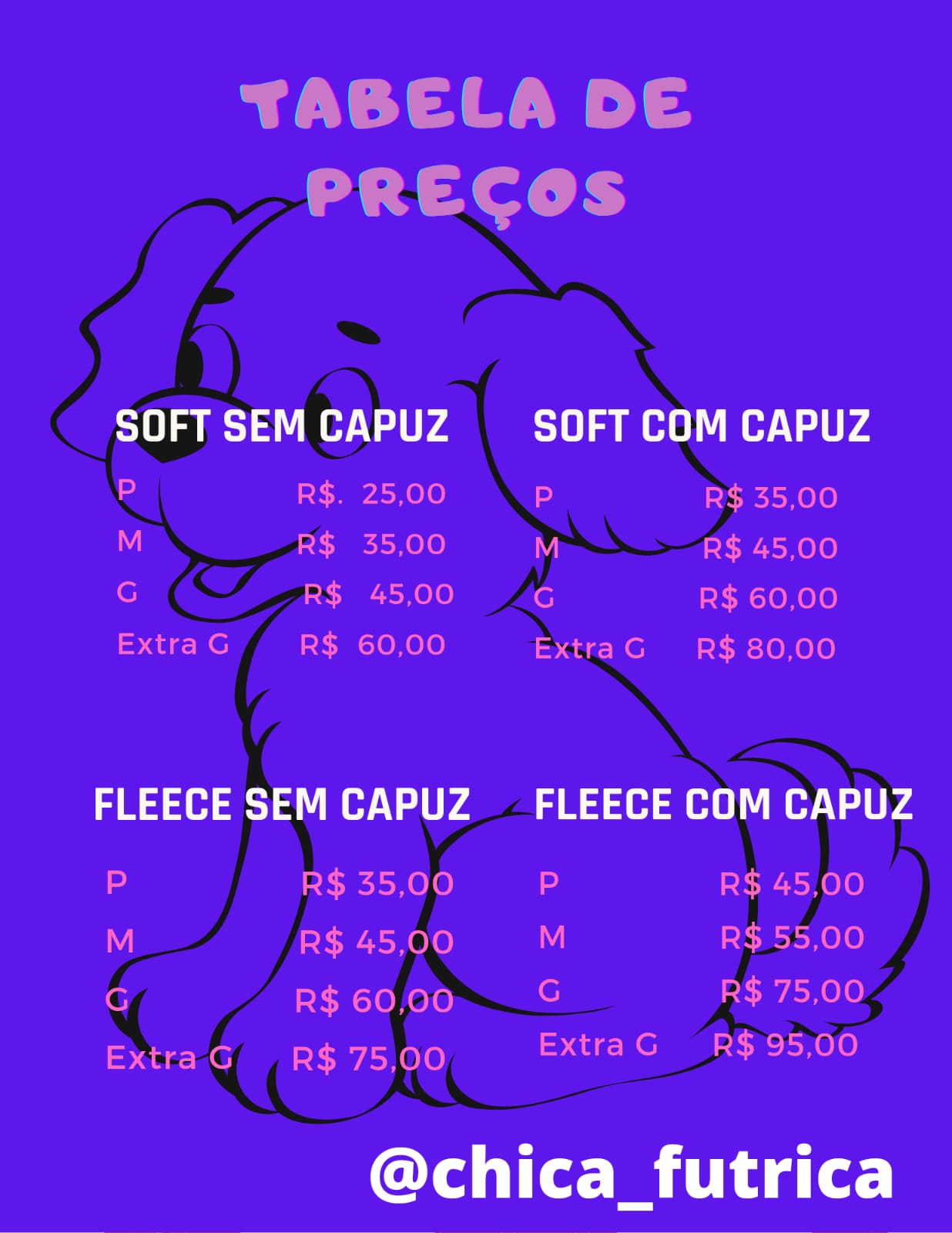 Tabela de precos